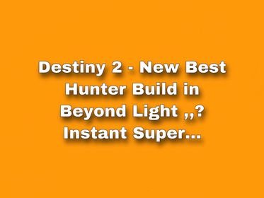 Destiny 2 - New Best Hunter Build